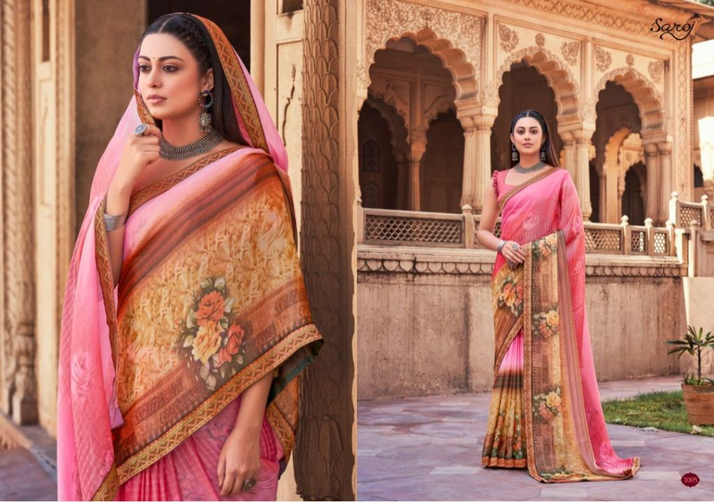 Saroj Delight Vol 2 Festive Wear Brasso Saree Catalog