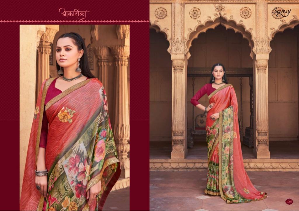 Saroj Delight Vol 2 Festive Wear Brasso Saree Catalog