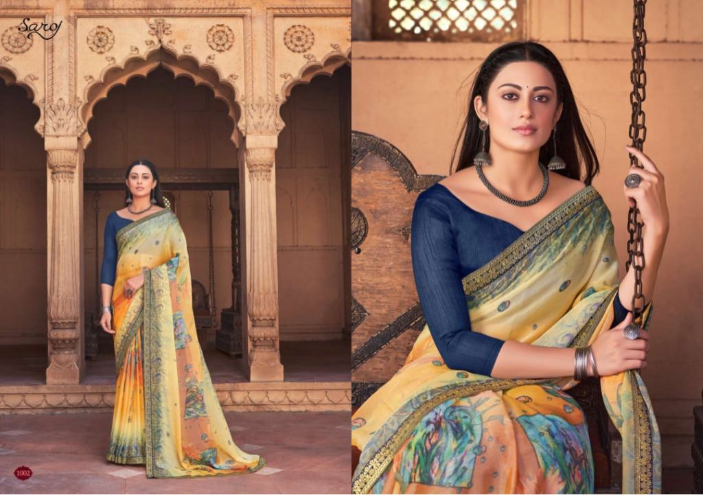 Saroj Delight Vol 2 Festive Wear Brasso Saree Catalog