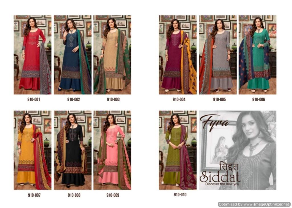 Fyra Siddat Digital Printed Winter Pashmina Dress Material Catalog