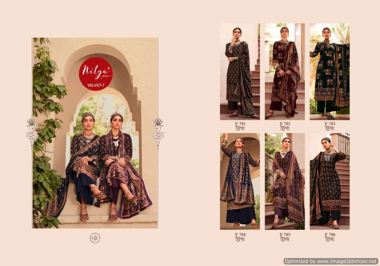Lt Nitya Velvet  Vol 7  Exclusive  Pashmina Salwar Suits Catalog