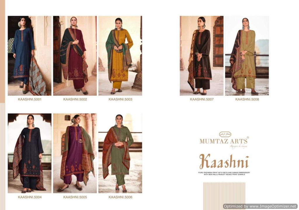 Mumtaz Arts Kaashni Winter Designer Pashmina Dress Material Catalog