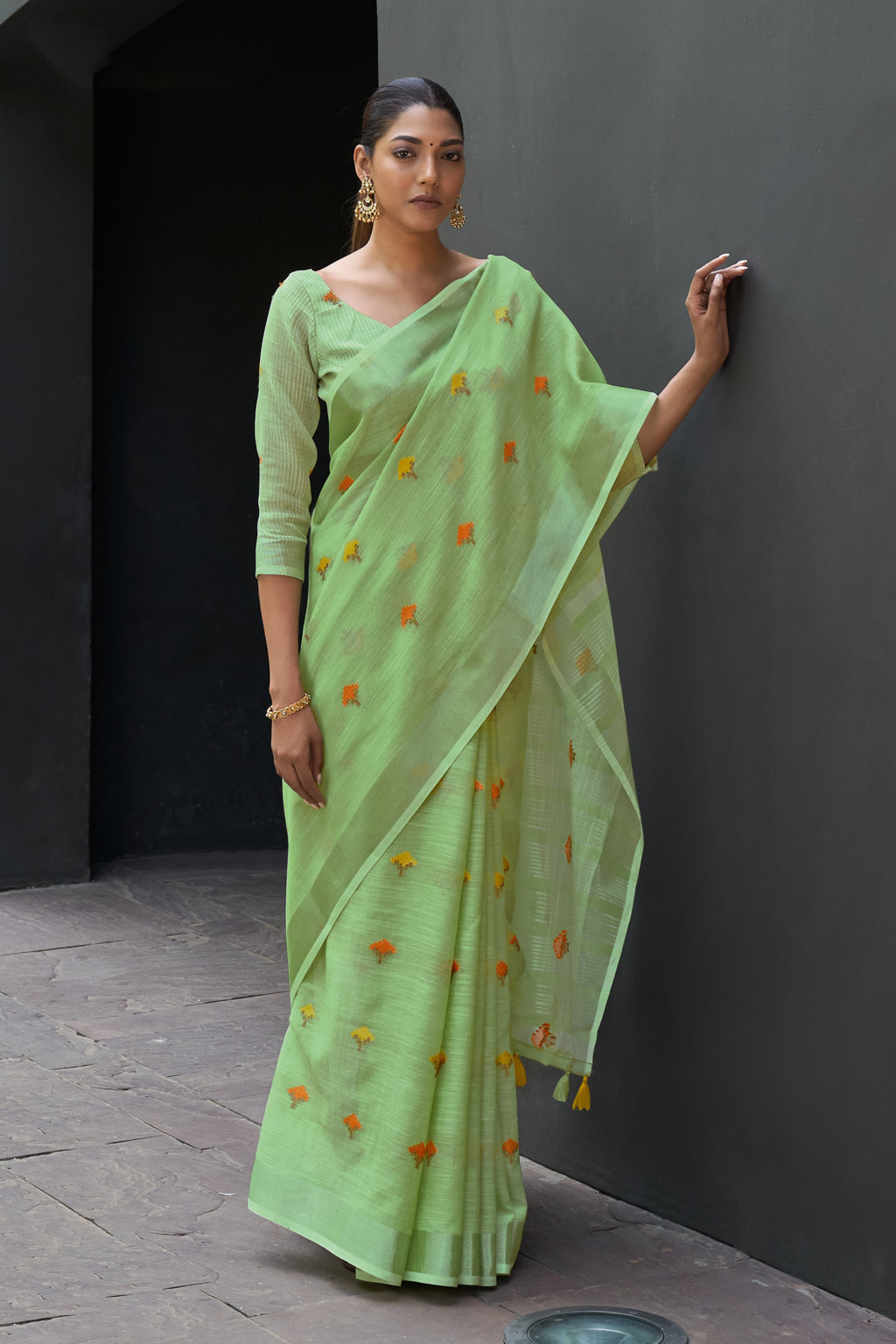Sangam Presents Ameera Linen Sarees Collection