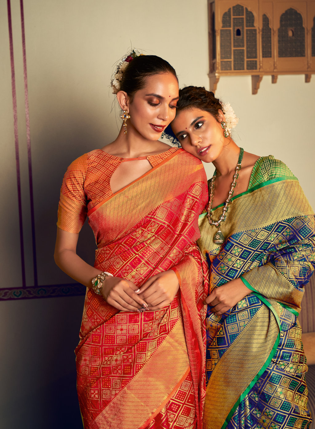 Sangam Presents Zari Patola Designer Patola Silk Sarees