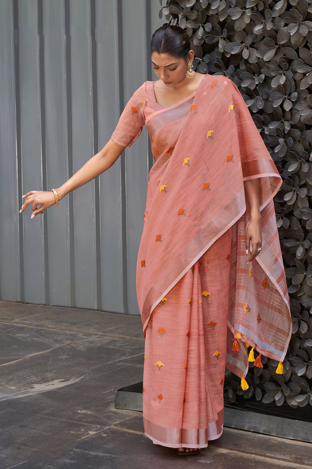 Sangam Presents Ameera Linen Sarees Collection