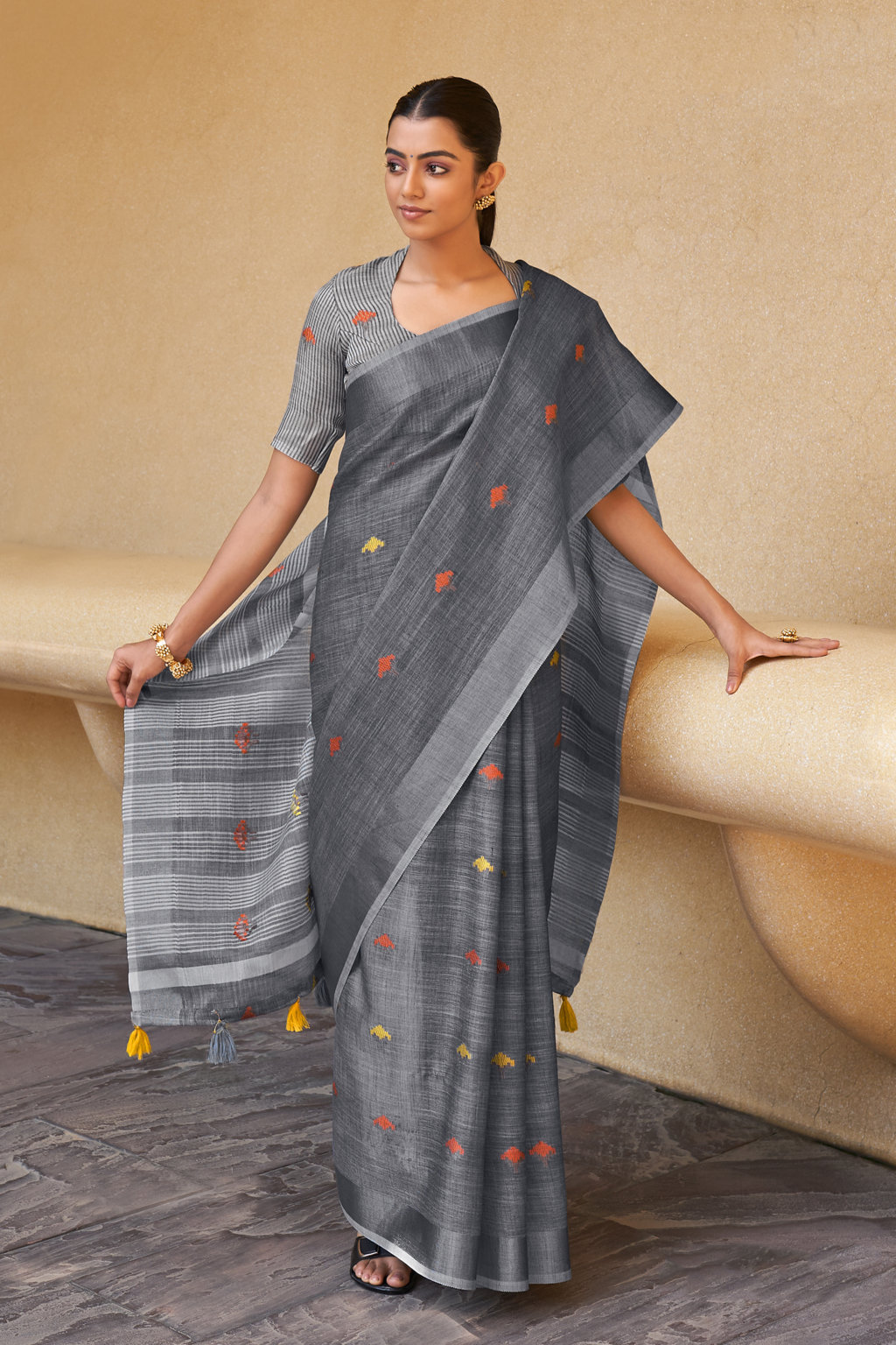 Sangam Presents Ameera Linen Sarees Collection