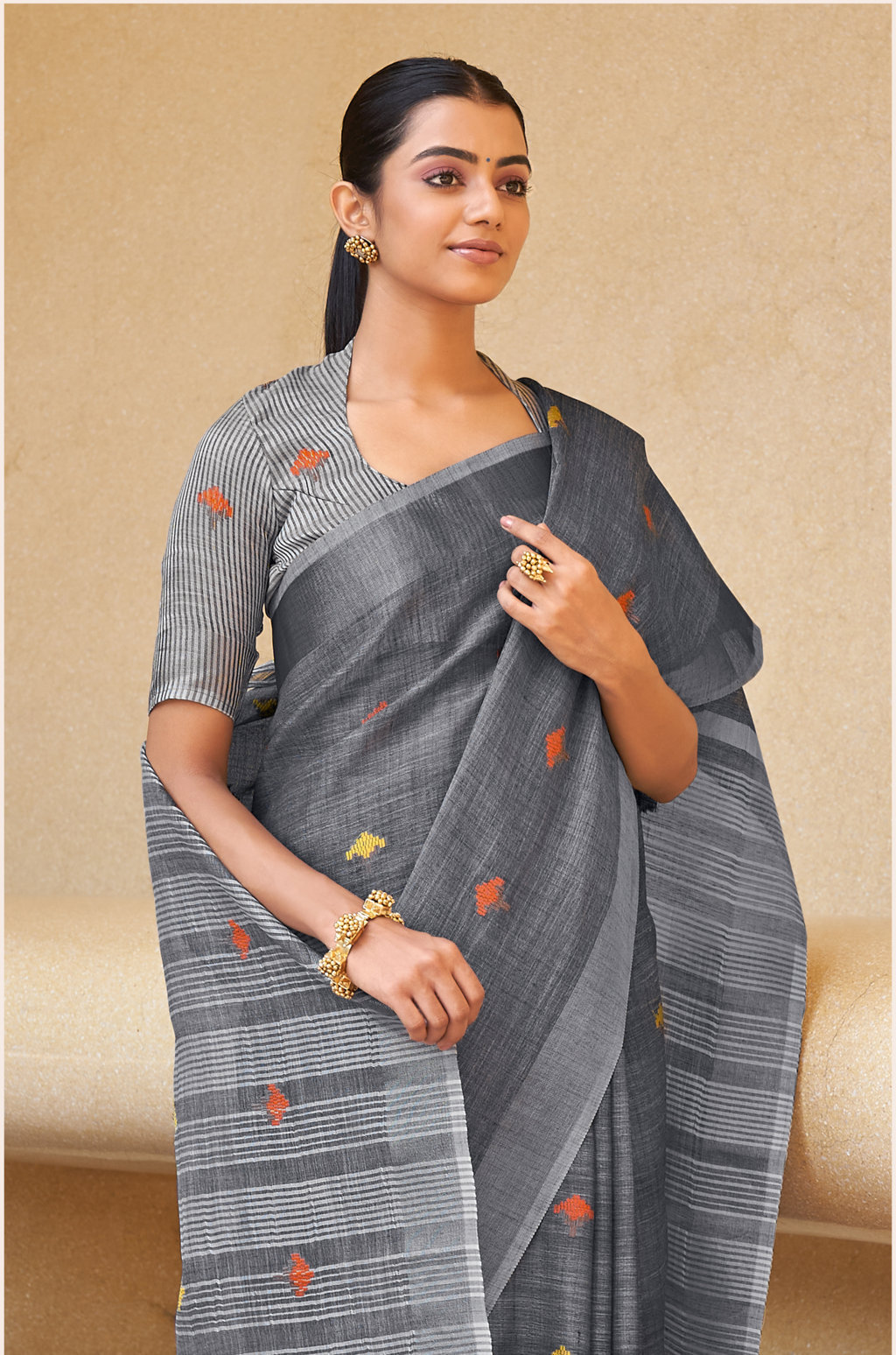 Sangam Presents Ameera Linen Sarees Collection