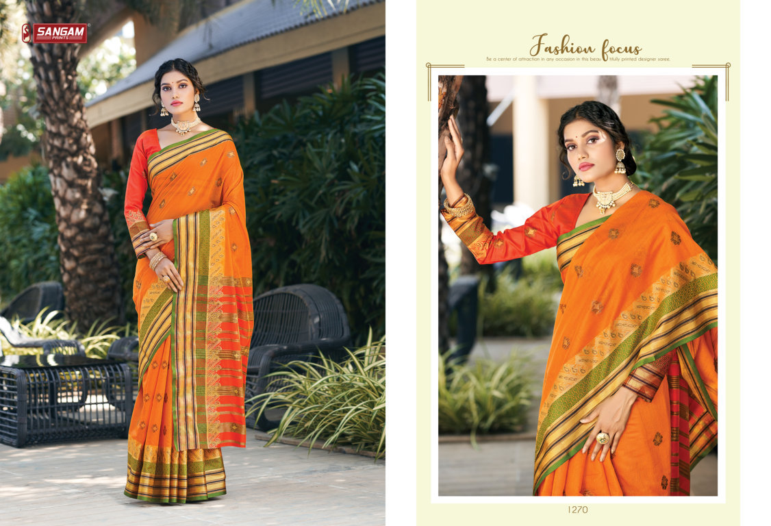 Sangam Presents Geetika Cotton Handloom Sarees