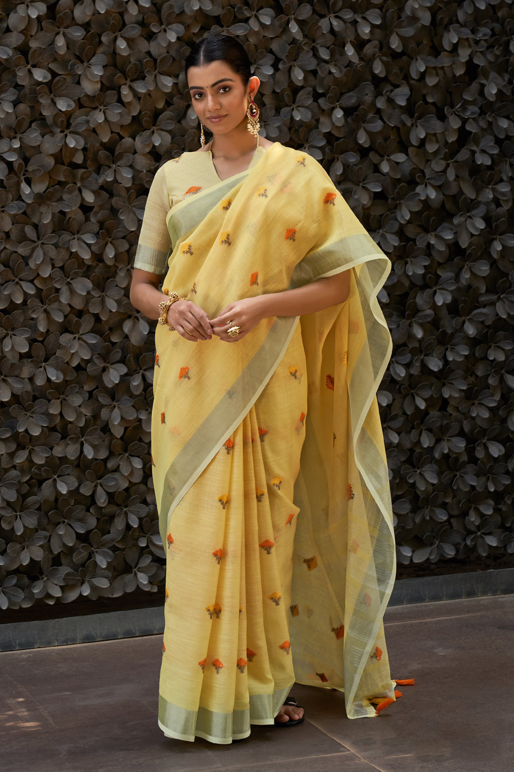 Sangam Presents Ameera Linen Sarees Collection