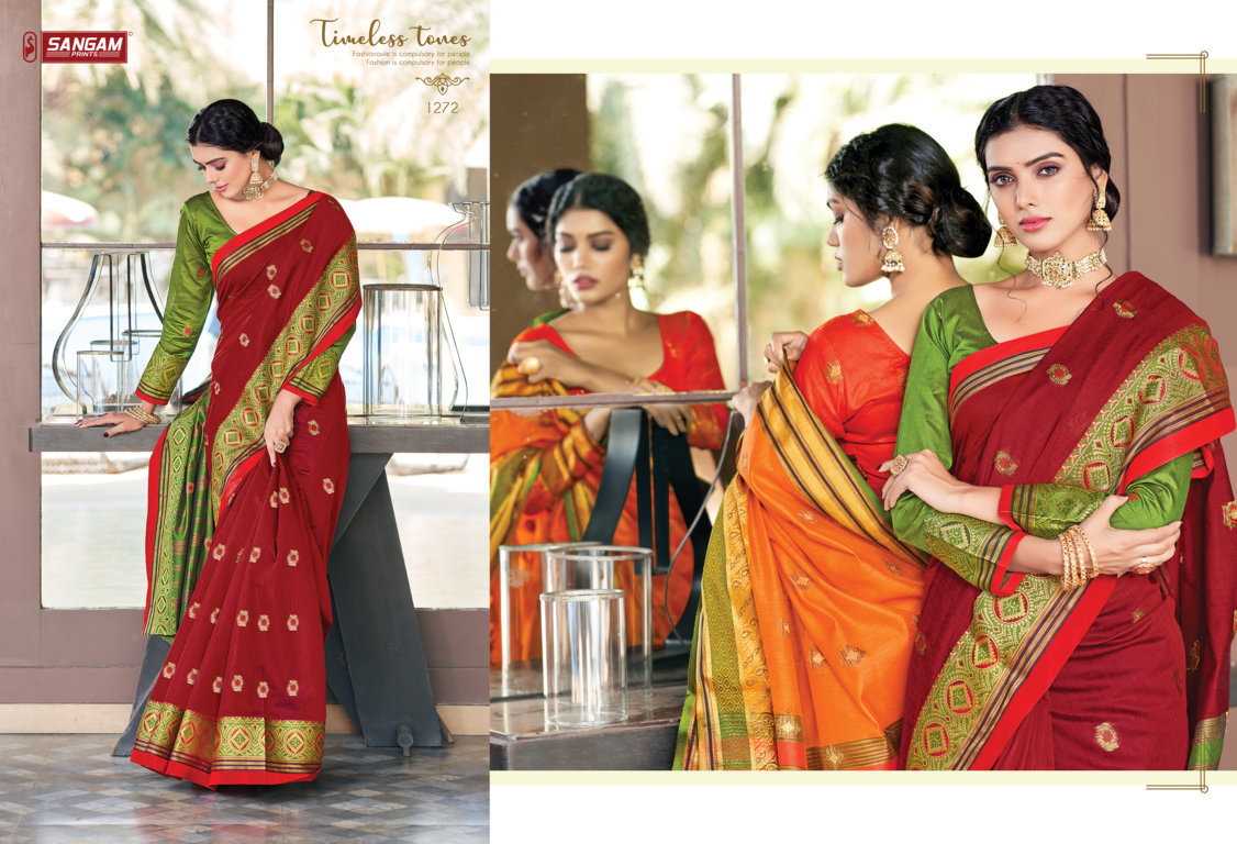 Sangam Presents Geetika Cotton Handloom Sarees