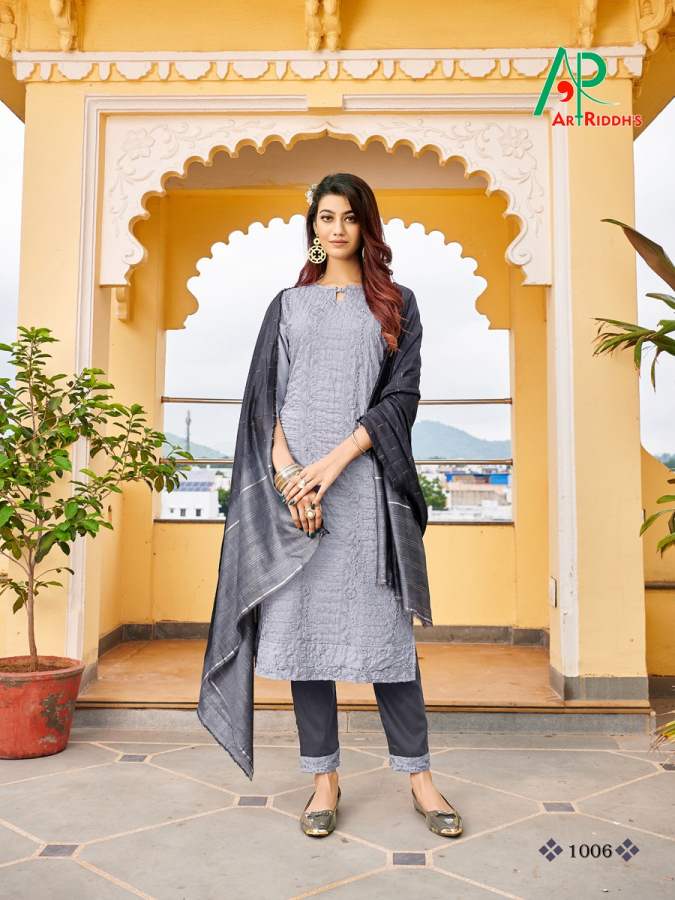 Art Riddhs Ferin Festive Wear Ready Made Kurti Bottom With Duptta Catalog