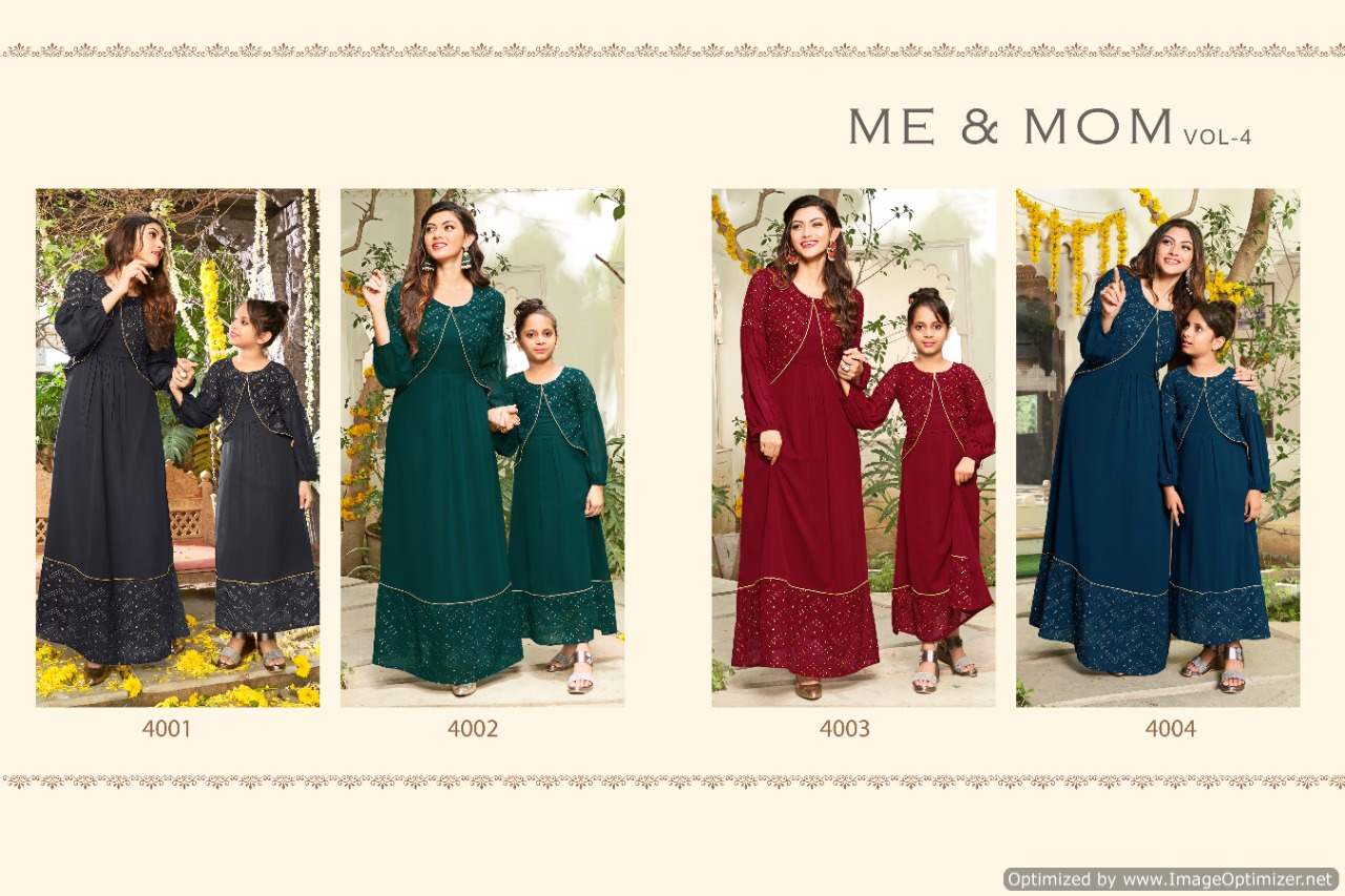 Banwery Me And Mom  Vol 4 Designer Mother Daughter  Buy Mother Daughter Same Dress Designer Catalog
