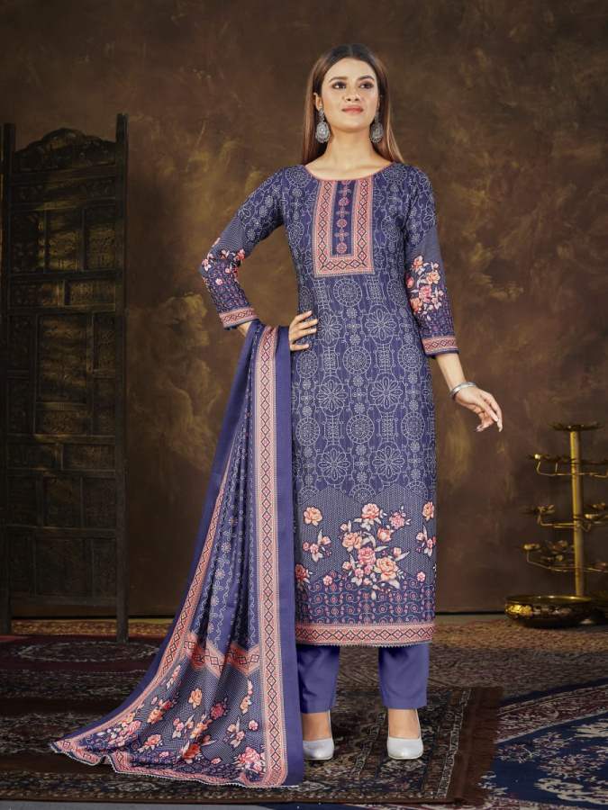 Bipson Hasrat 1660 Winter Wear Wolleen Pashmina Dress Material Catalog