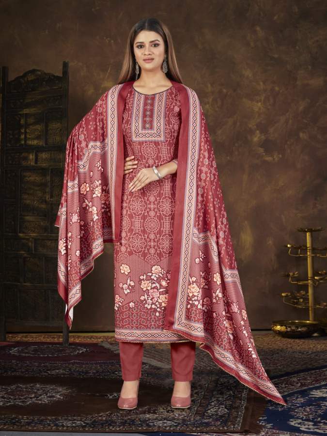 Bipson Hasrat 1660 Winter Wear Wolleen Pashmina Dress Material Catalog