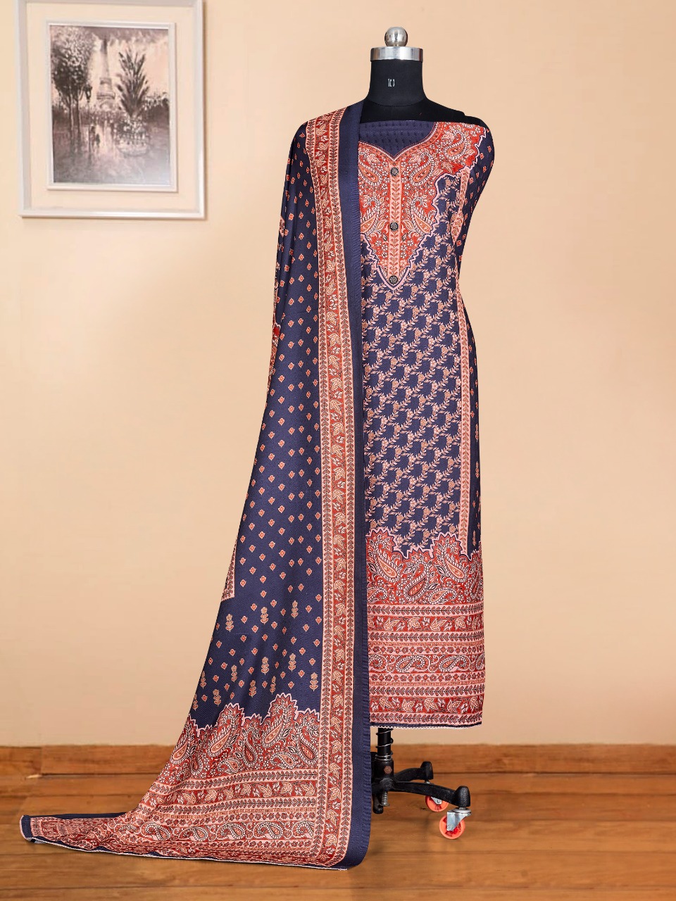 Bipson  Winter Queen 1596  Wolleen Pashmina  Dress Material Catalog