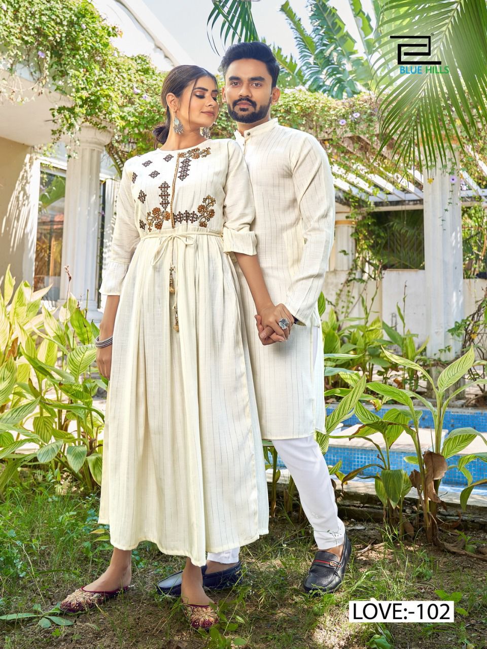 Blue Hills Love Aaj Kal Rayon Lurex  Readmade Fancy  Couple Wear Collection Buy  Anarkali Kurti's With Kurta Catalog