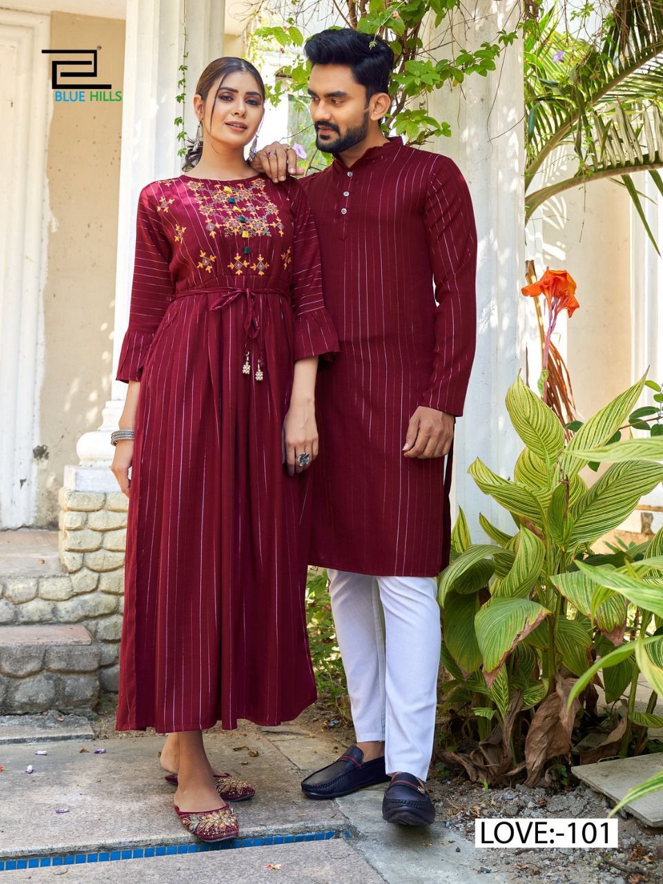 Blue Hills Love Aaj Kal Rayon Lurex  Readmade Fancy  Couple Wear Collection Buy  Anarkali Kurti's With Kurta Catalog
