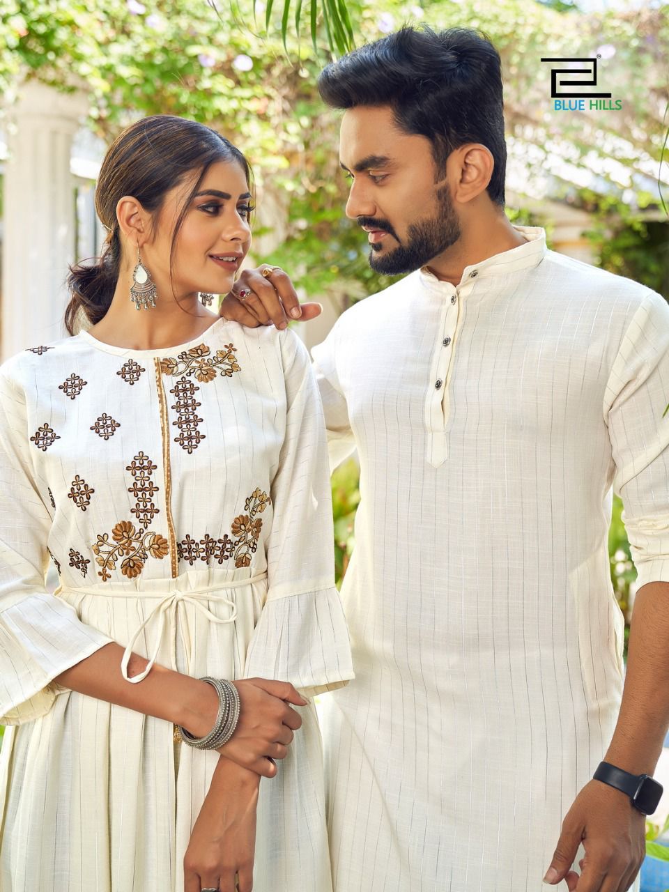 Blue Hills Love Aaj Kal Rayon Lurex  Readmade Fancy  Couple Wear Collection Buy  Anarkali Kurti's With Kurta Catalog