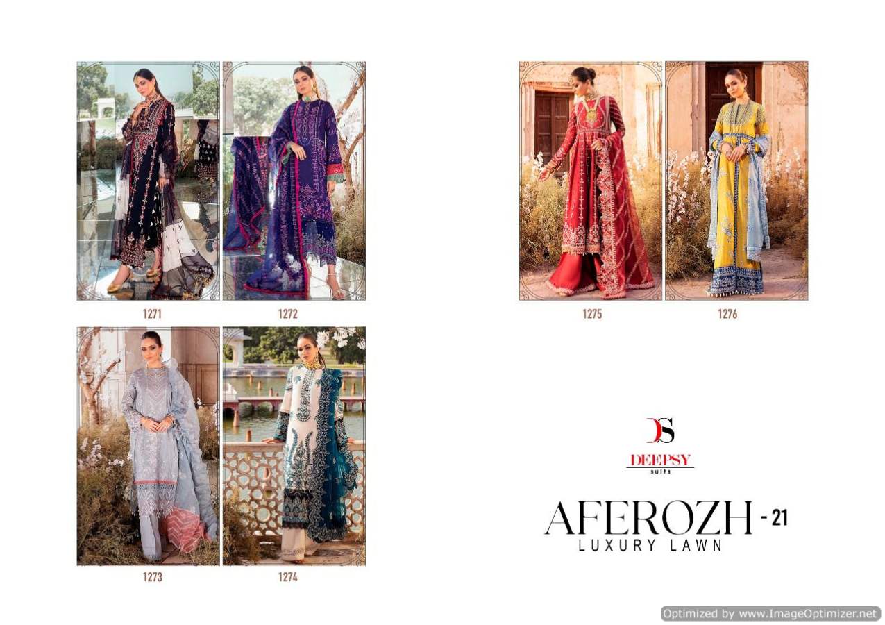 Deepsy Aferozh  Vol 21 Luxury Lawn Embroidery Pakistani Salwar Suits  Catalog