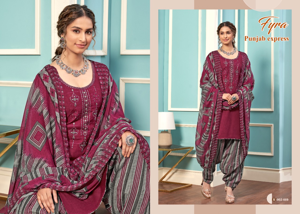 Fyra Punjab Express Pure Soft Cotton Casual Wear Dress Material Catalog