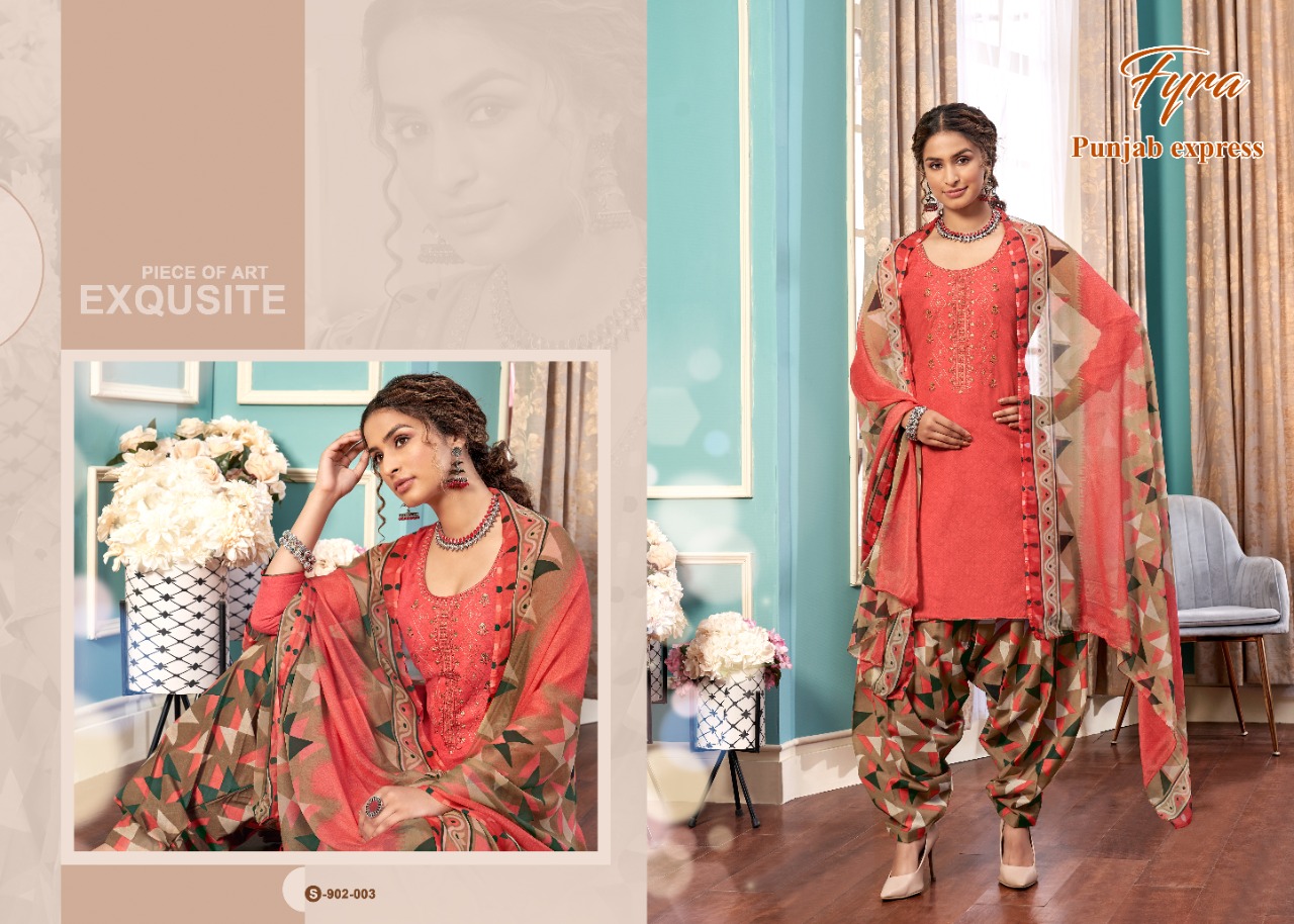 Fyra Punjab Express Pure Soft Cotton Casual Wear Dress Material Catalog