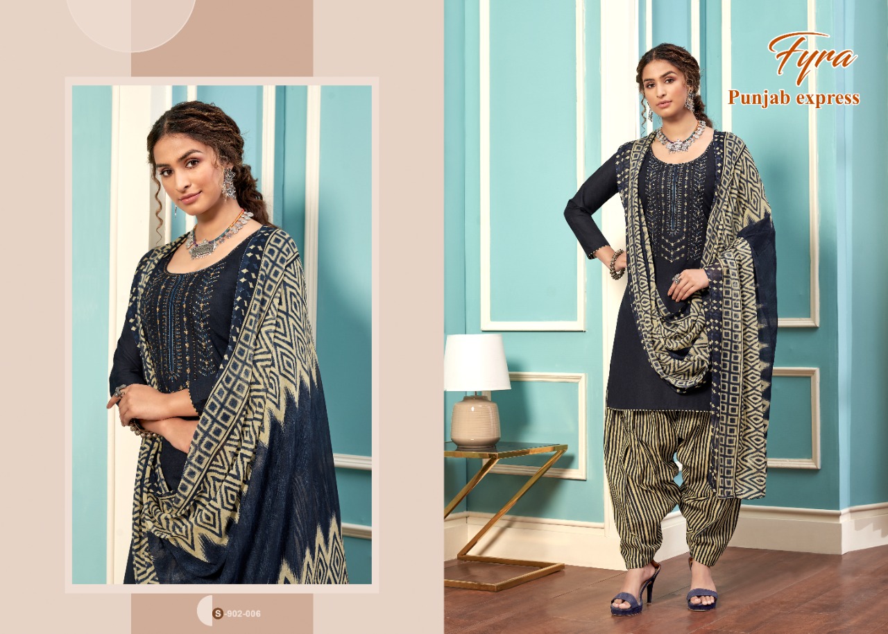 Fyra Punjab Express Pure Soft Cotton Casual Wear Dress Material Catalog