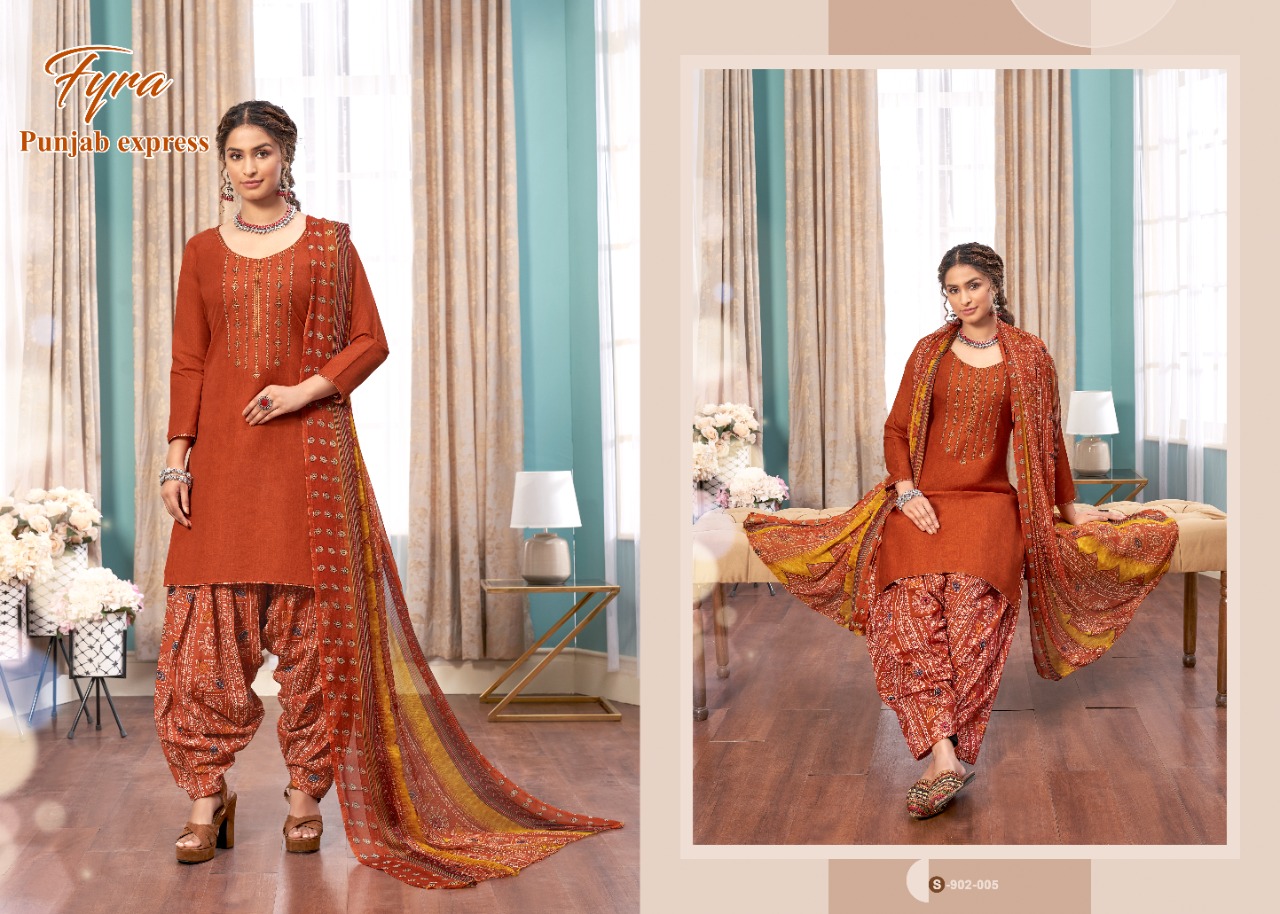 Fyra Punjab Express Pure Soft Cotton Casual Wear Dress Material Catalog