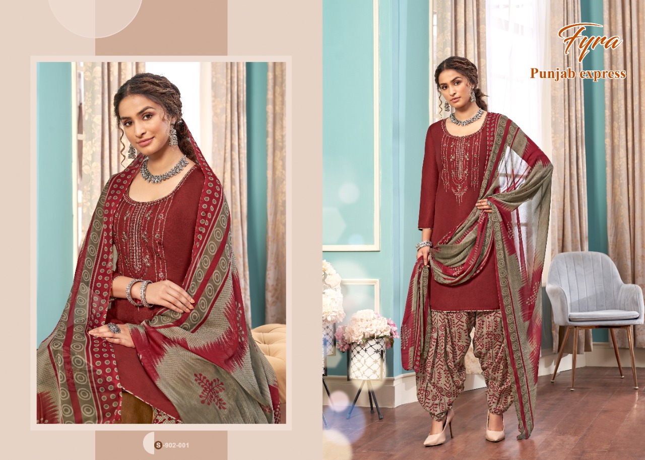 Fyra Punjab Express Pure Soft Cotton Casual Wear Dress Material Catalog