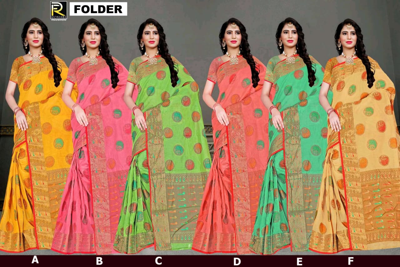 Ranjna Folder Soft Cotton Casual Wear Silk Saree Designer Collecton