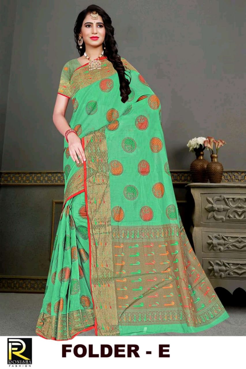 Ranjna Folder Soft Cotton Casual Wear Silk Saree Designer Collecton