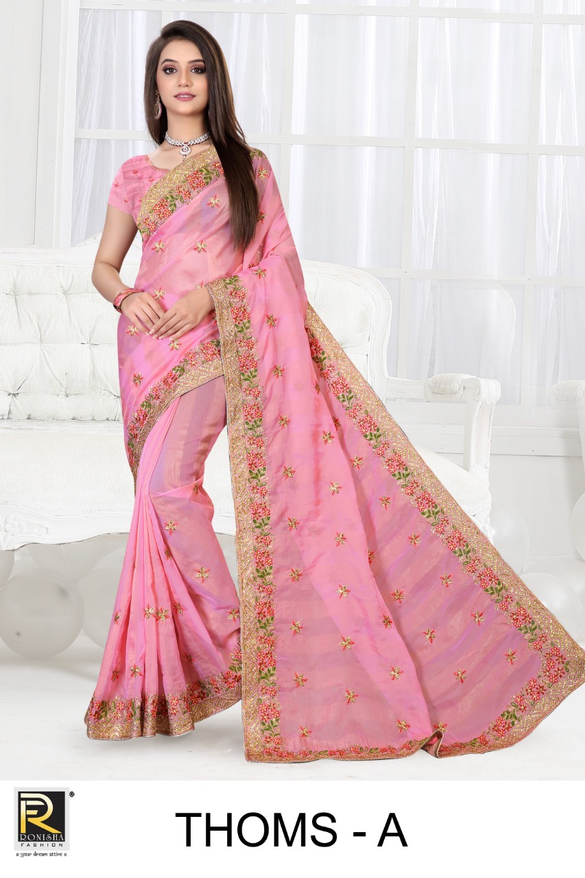 Ranjna Thoms Embroidery Worked Heavy Diamond Exclusive Range Saree Collecton