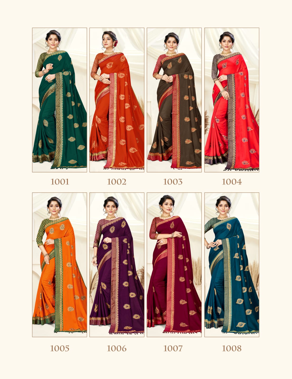 Ranjna Mark-up Fancy Border Butta Broket Blouse Heavy Diamond Super Hit Collecton