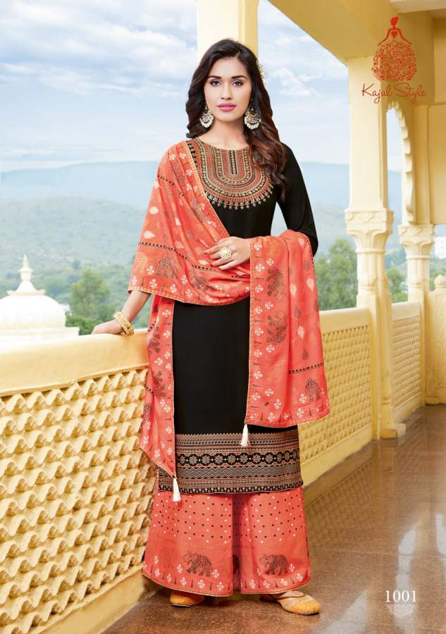 Kajal Style Gulzar Vol 8 Festival Stylish Fancy Top Bottom With Duptta Catalog