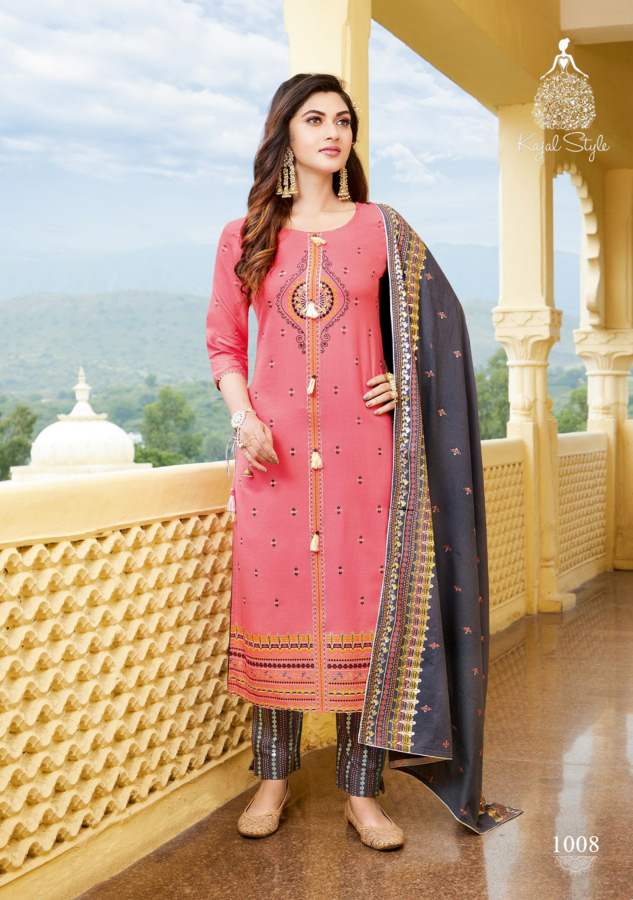 Kajal Style Gulzar Vol 8 Festival Stylish Fancy Top Bottom With Duptta Catalog