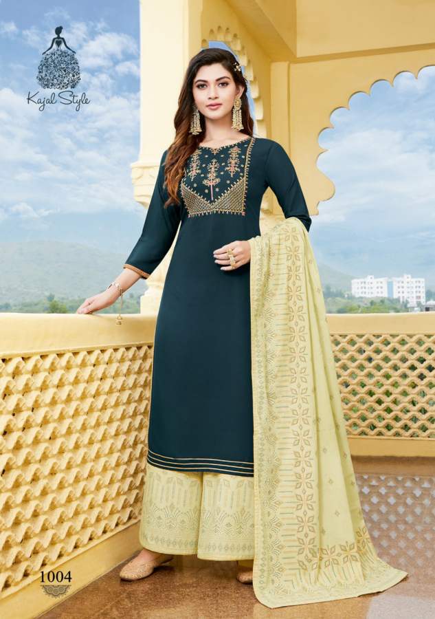 Kajal Style Gulzar Vol 8 Festival Stylish Fancy Top Bottom With Duptta Catalog