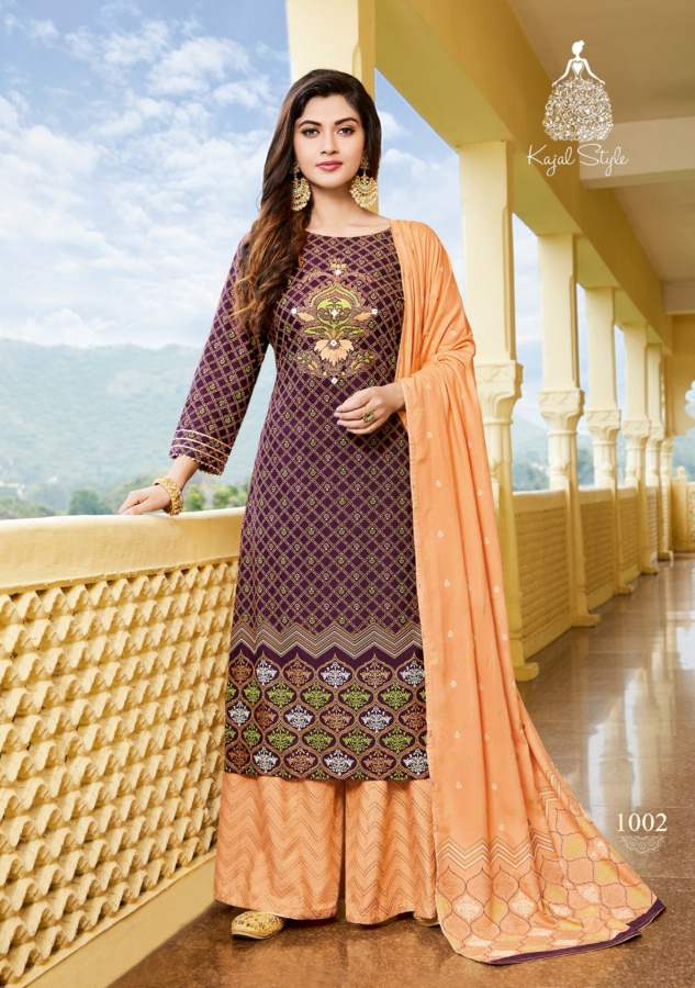 Kajal Style Gulzar Vol 8 Festival Stylish Fancy Top Bottom With Duptta Catalog