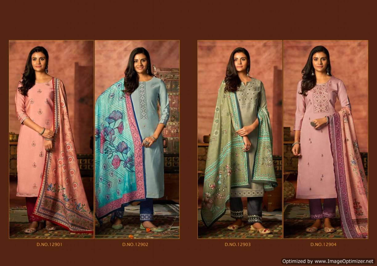 Kalaroop Aneri Embroidery Wear Ready Made Top Bottom With Duptta
