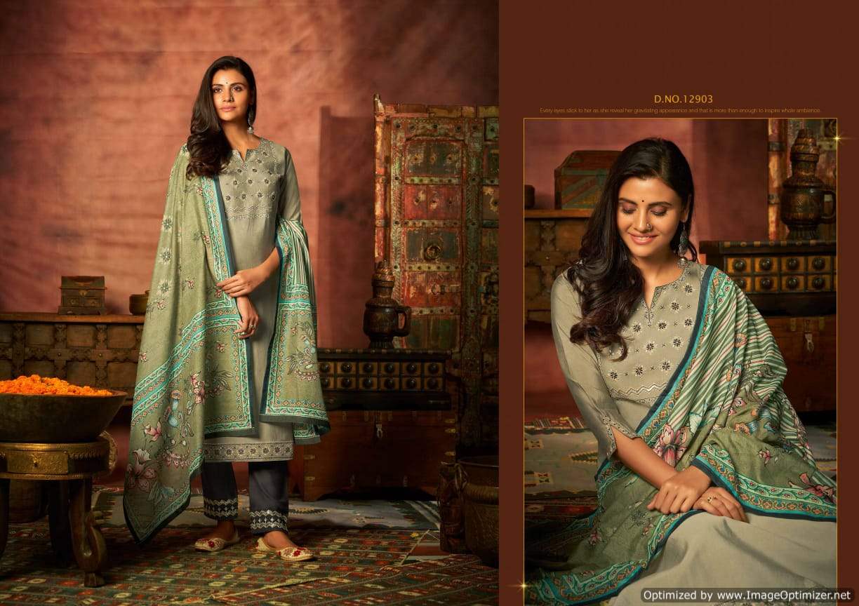 Kalaroop Aneri Embroidery Wear Ready Made Top Bottom With Duptta