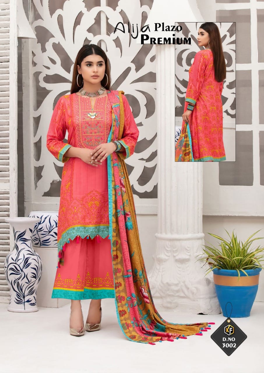 Keval Fab Alija Plazo Premium Vol 3 Heavy Cotton Karachi Dress Material Catalog