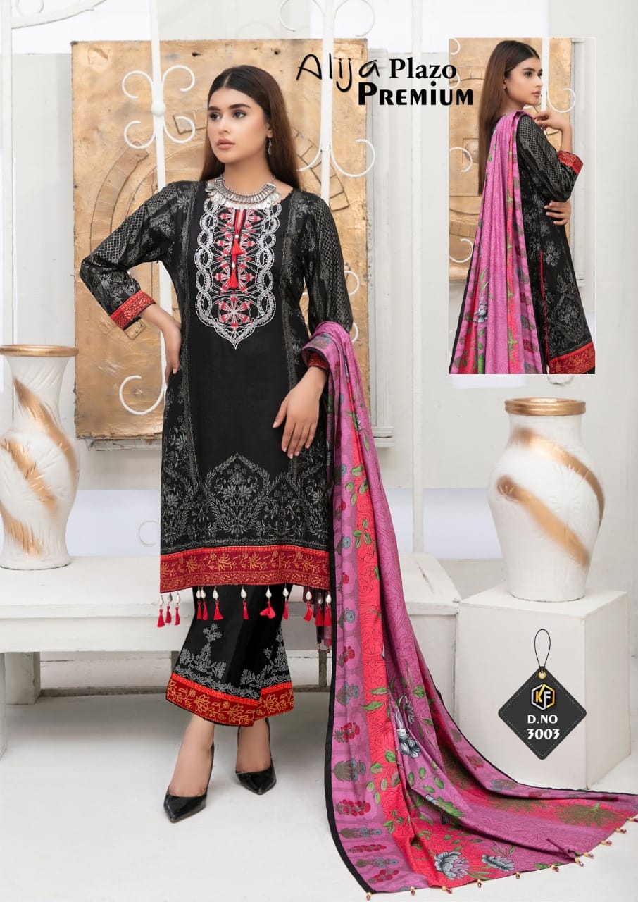 Keval Fab Alija Plazo Premium Vol 3 Heavy Cotton Karachi Dress Material Catalog