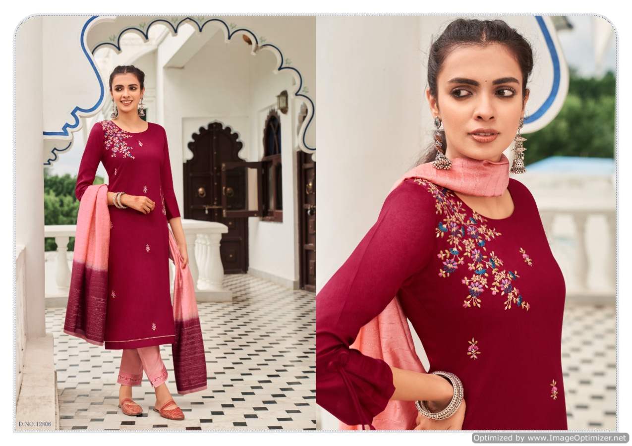 Kivi Rajwadi Festive Wear Kurti With Pant And Dupatta Catalog