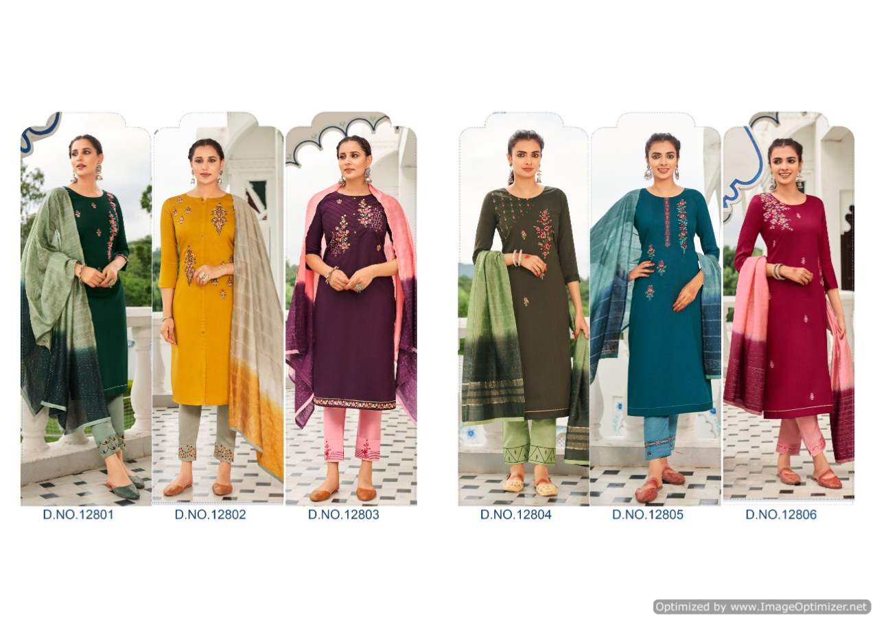 Kivi Rajwadi Festive Wear Kurti With Pant And Dupatta Catalog