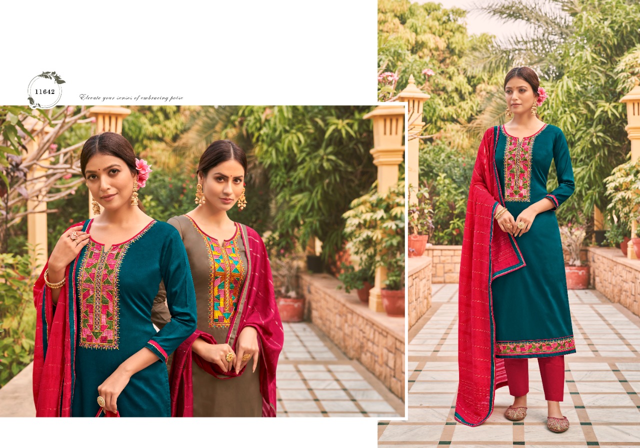 Panch Ratna Antra Silk Designer Silk Dress Material Wholesale