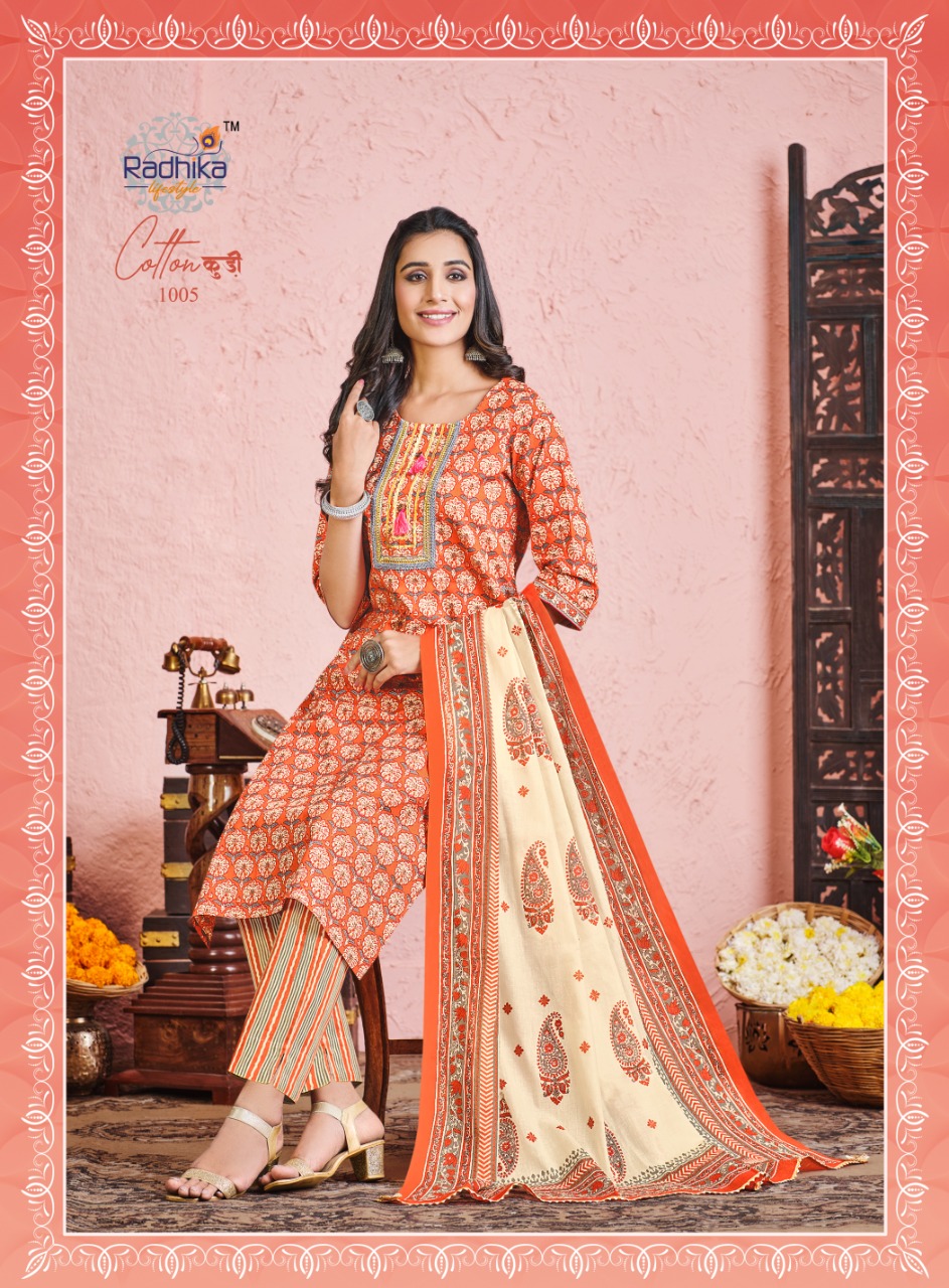 Radhika Cotton Kudi Vol 1 Pure Cotton  Readymade Casual Dress Material Catalog