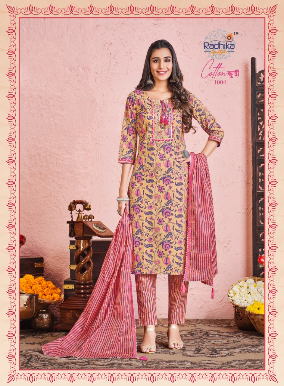 Radhika Cotton Kudi Vol 1 Pure Cotton  Readymade Casual Dress Material Catalog
