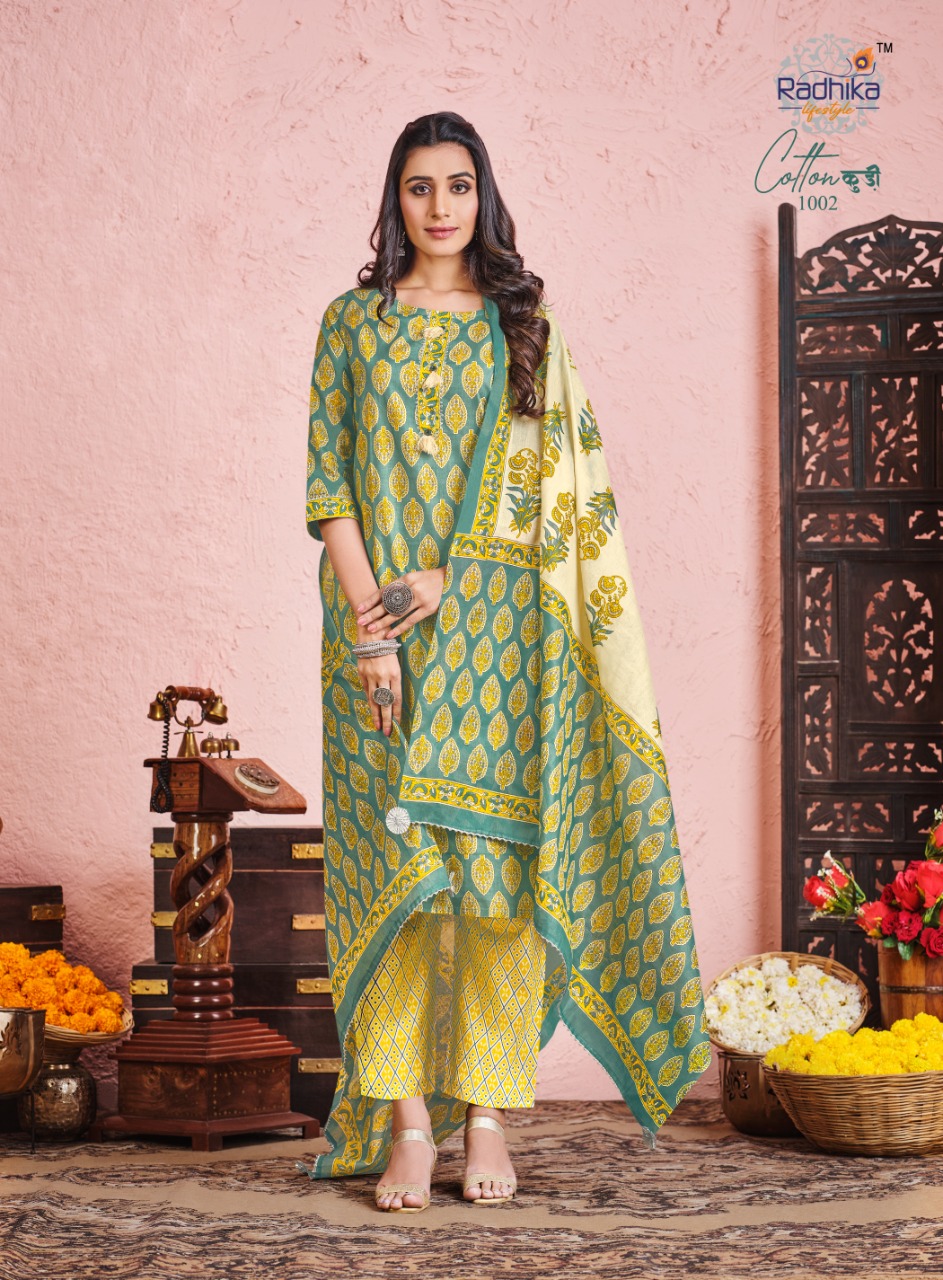 Radhika Cotton Kudi Vol 1 Pure Cotton  Readymade Casual Dress Material Catalog