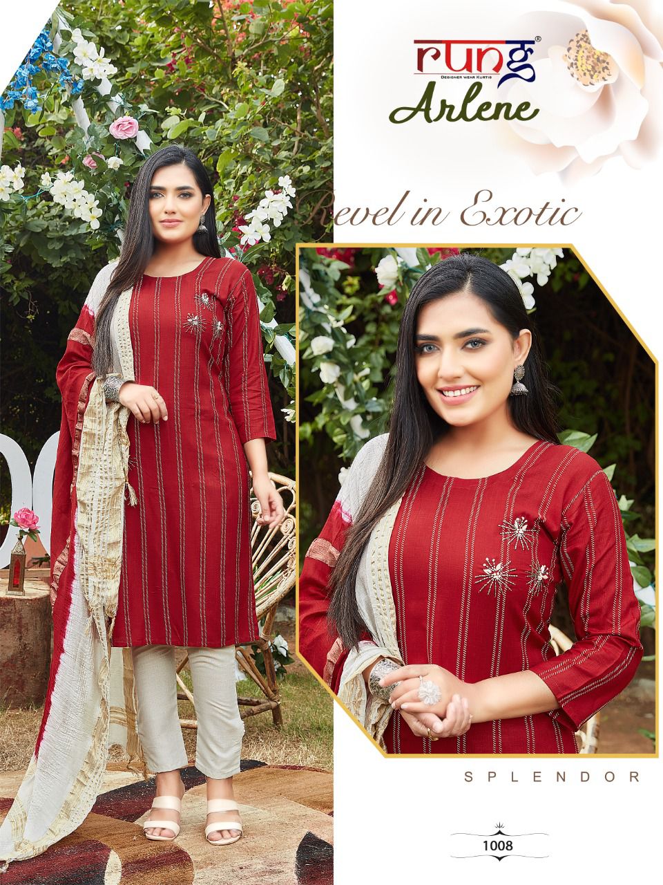 Rung Arlene  Ready Made Kurti  Bottom And Dupatta  Catalog