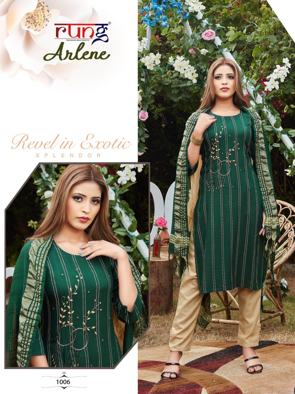Rung Arlene  Ready Made Kurti  Bottom And Dupatta  Catalog