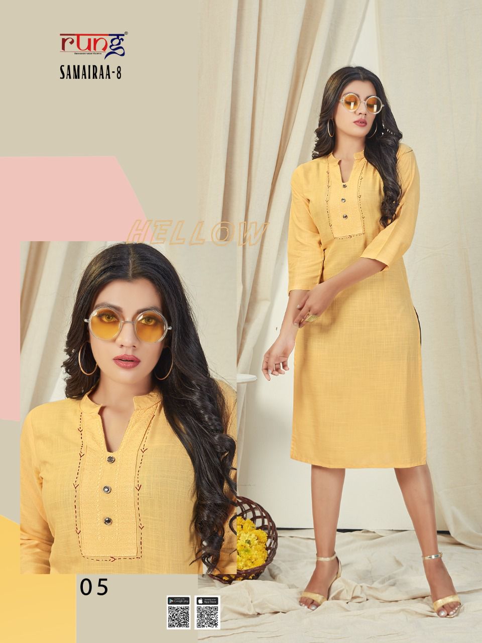 Rung Samairaa Vol  8 Fancy   Casual Wear  Designer Kurti Catalog