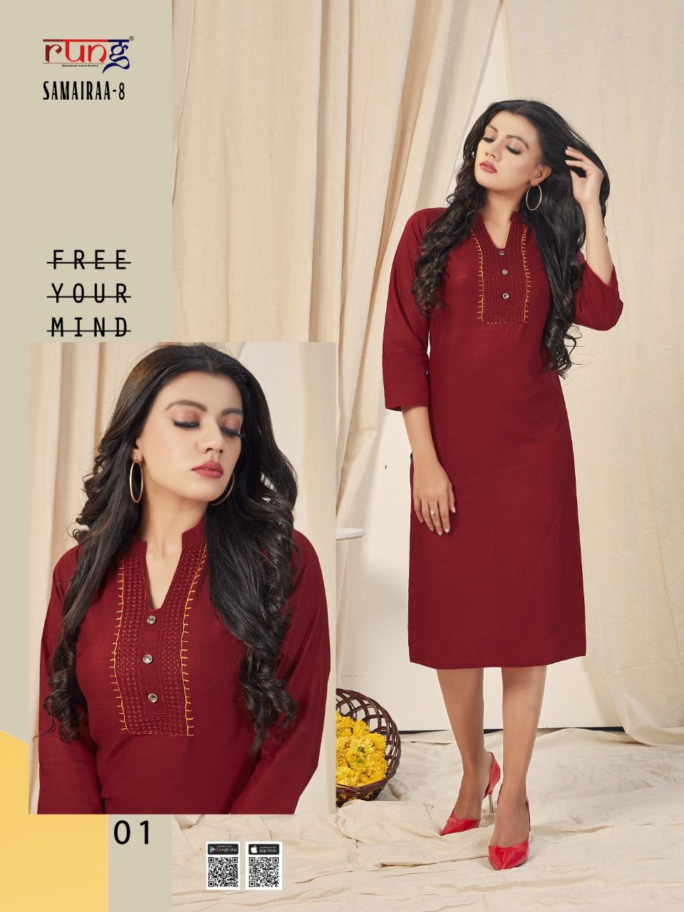 Rung Samairaa Vol  8 Fancy   Casual Wear  Designer Kurti Catalog
